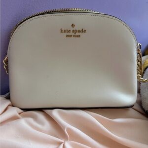 Kate Spade Ivory Crossbody Bag with Gold Accents